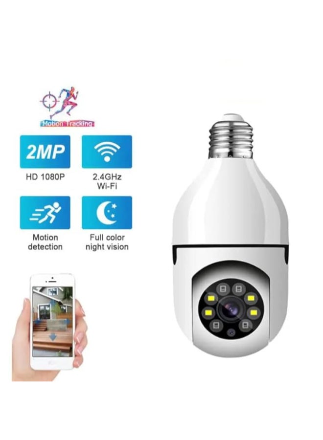 TECHNOVIEW Renewed - CCTV Camera 1080p Bulb Shape PTZ V380 Pro Security Camera with LED Lights & Auto Tracking Motion Detection -WHITE - Image 2